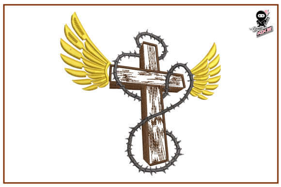 Christian Cross with Wings: A Merch Design Review