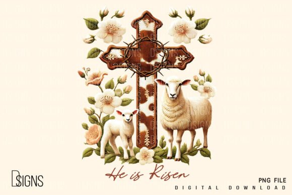 He is Risen Christian Easter Embroidery Review