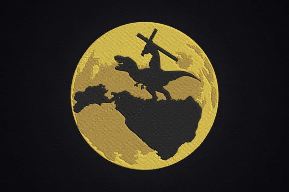 Jesus Riding Dinosaur: Embroidery Design Review