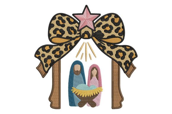 Leopard Nativity Bow Embroidery Review