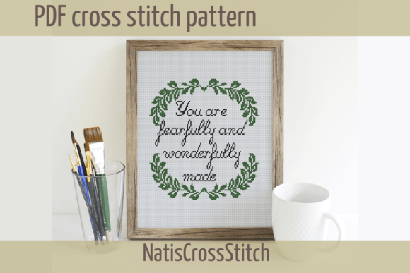 Psalm 139 Cross Stitch: Apparel Design Review